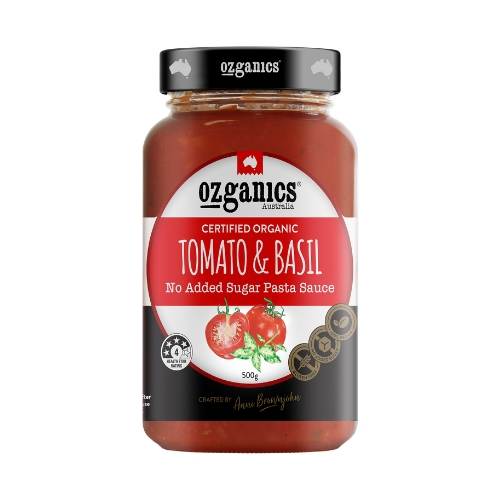 Ozganics Vegan Gluten Free Tomato and Basil Pasta Sauce