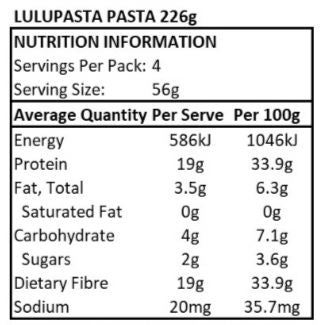 Lulupasta Low Carb Protein Pasta - Penne - 226g (4 serves)