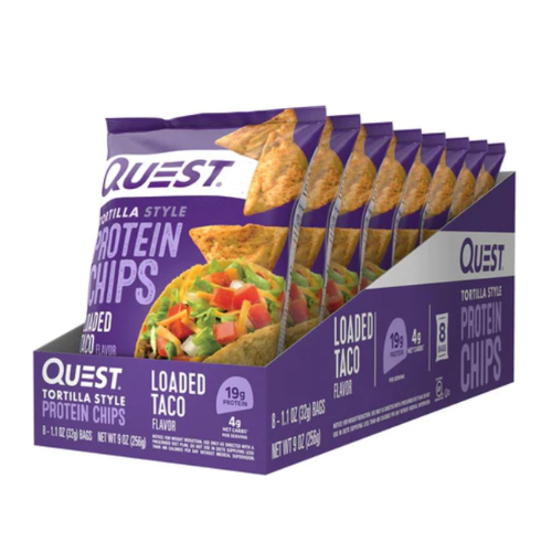 BULK QUEST Loaded Taco Tortilla Style Protein Chip - 32gm x 8BULK QUEST Loaded Taco Tortilla Style Protein Chip - 32gm x 8