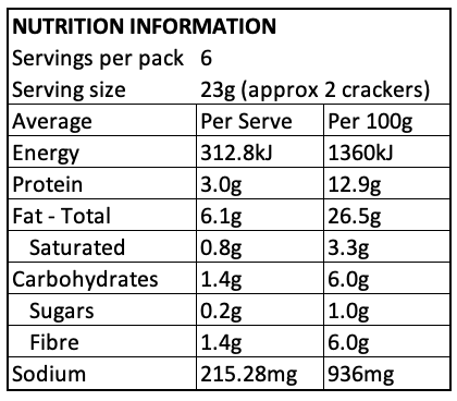 Paleo Pure Keto Crackers - Mediterranean 140gm