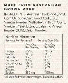 Pork Crackling - Balsamic Vinegar 30gm