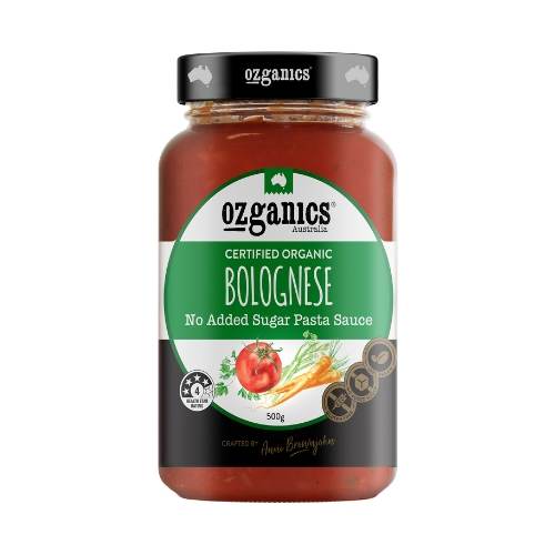 Ozganics Vegan Gluten Free Bolognese Pasta Sauce