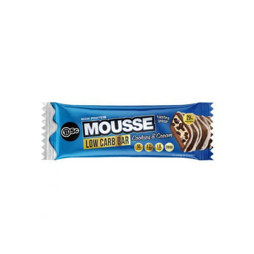 BSC High Protein Low Carb Mousse Bar Cookies & Cream - 55gm
