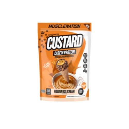 Muscle Nation Custard Casein Protein Golden Ice Cream Flavour - 440g - 11 servings