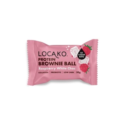 Locako Protein Brownie Ball - Raspberry White Choc - 30g