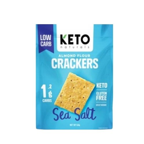 Keto Naturals Almond Flour Crackers - Sea Salt - 64gm