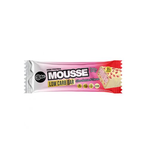 BSC High Protein Low Carb Mousse Bar Strawberries & Cream - 55gm