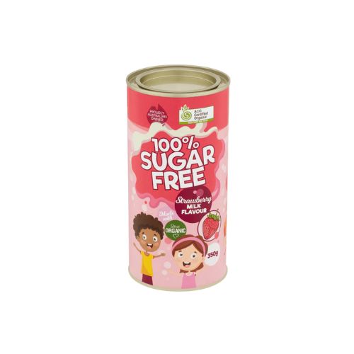 100% Sugar Free Strawberry Milk Flavour - 350g